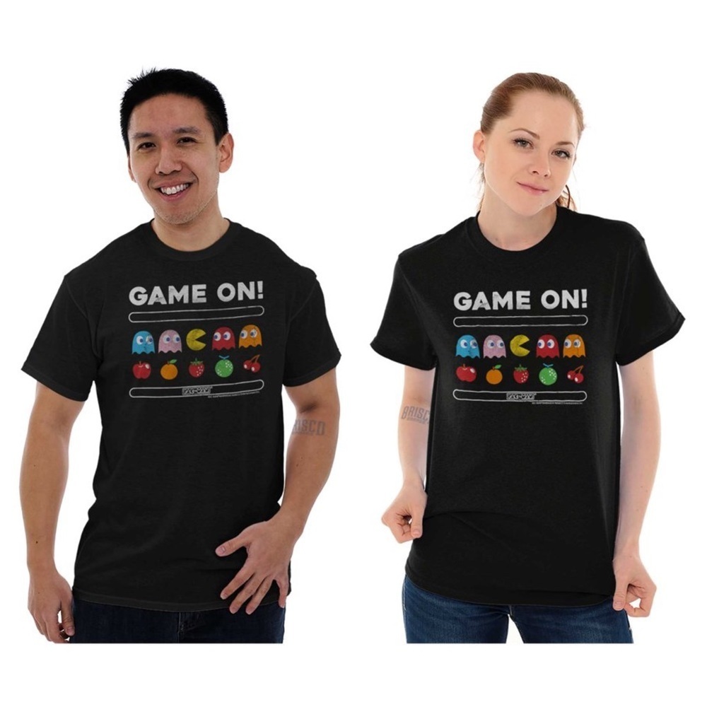 BRISCO GRAPHIC TEE GAME ON! PAC-MAN SHORT SLEEVE T-SHIRT BLACK SIZE XL